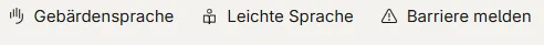 Menü für Barriere-Freiheit